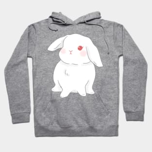 Cute Red eye White rabbit | Bunniesmee Hoodie